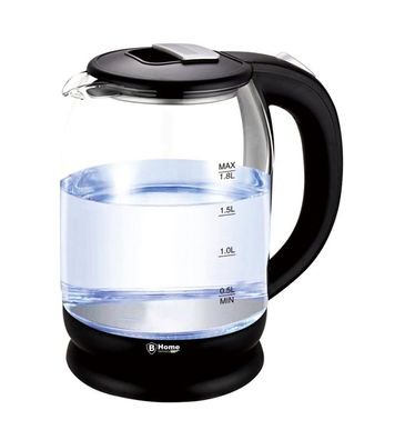 Glas LED Wasserkocher 1,8 L Edelstahl Teekocher Heißwasser Tee kabellos 1500W