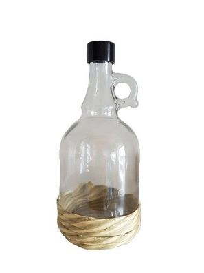 1 Liter Glasballon Flasche Wein Wasser Henkelflasche Gallone
