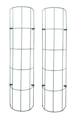 Rankhilfe für Fallrohre 200cm - halbrundes Gitter in grün - Regenrohr Rank Gitter