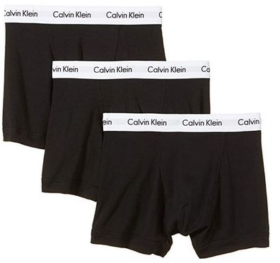 Calvin Klein Herren Low Rise Trunk Boxershorts, 3erPack Schwarz