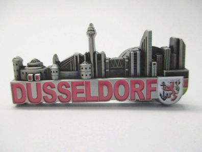 Düsseldorf Magnet Metall Souvenir Stadtansicht Wappen 6 cm