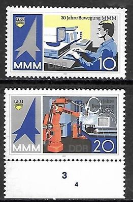 DDR postfrisch Michel-Nummer 3132-3133