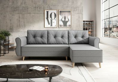 Sofa Couch Garnitur Sofagarnitur NEAPEL L mit Schlaffunktion Wohnlandschaft NEU