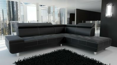 Sofa Couch Garnitur Sofagarnitur Reeno L mit Schlaffunktion Wohnlandschaft NEU