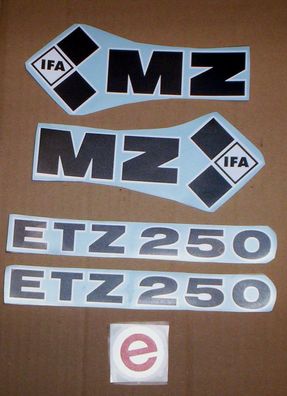 ETZ 250, MZ, Aufklebersatz, Oldtimer, Seitendeckel, Tank, Ostalgie, MZ