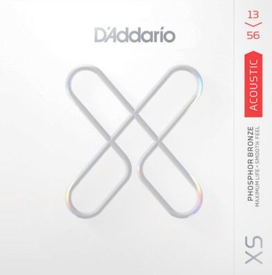 D'Addario XSAPB1356 - medium (013-056) - beschichtete Saiten für Westerngitarre