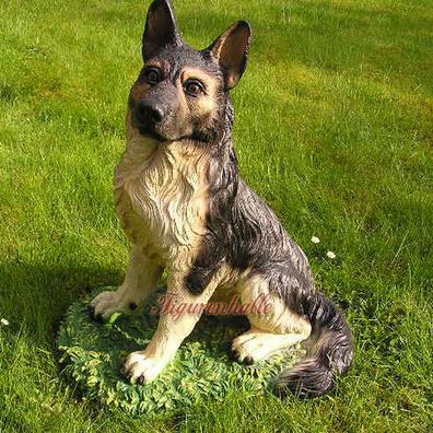 Deko Schäferhund Hund Deutscher Figur Statue Skulptur Fan Garten Eingang Hunde