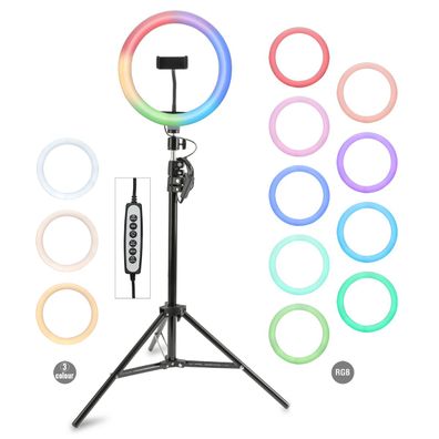 4smarts Tripod LoomiPod RGB with Colour LED Lamp, schwarz