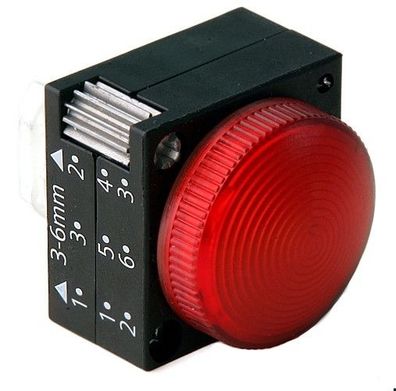 Leuchtmelder, rot, rund mit Halterung Siemens 3SB3001-6BA2, 1St.