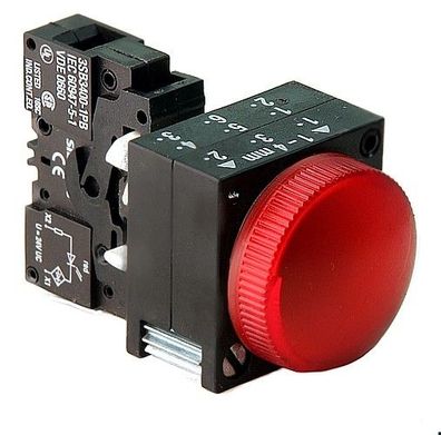 Leuchtmelder LED 24V/ ac/ dc komplett, rot, Siemens 3SB3644-6BA40, 1St.