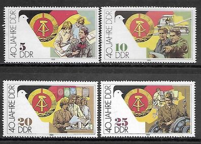 DDR postfrisch Michel-Nummer 3279-3282