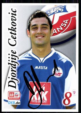 Djordjije Cetkovic FC Hansa Rostock 2007-08 Original Signiert + A 82099