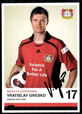 Vratislav Gresko Bayer Leverkusen 2007-08 1. Karte Original Signiert + A 82206