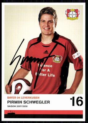 Pirmin Schwegler Bayer Leverkusen 2007-08 1. Karte Original Signiert + A 82216