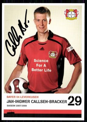 Jan-Ingwer Callsen-Bracker Bayer Leverkusen 2007-08 1. Karte Original + A 82222
