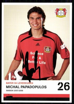 Michael Papadopulos Bayer Leverkusen 2007-08 1. Karte Original Signiert + A 82218
