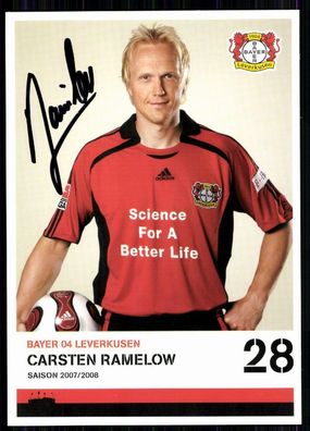 Carsten Ramelow Bayer Leverkusen 2007-08 1. Karte Original Signiert + A 82227