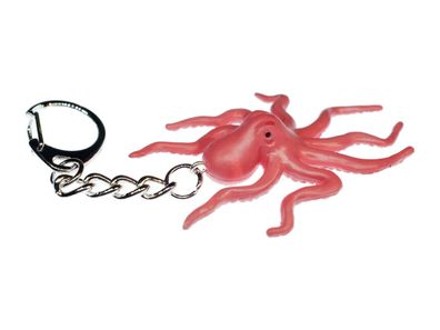 Oktopus Schlüsselanhänger Krake Miniblings Schlüsselring Oktopode Meer rot