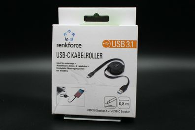 Renkforce USB 3.0 Anschlusskabel 1x USB 3.0 Stecker A 1x USB 3.1