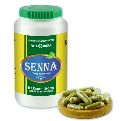 Vitaideal ® Senna-Blätter Kapseln je 360mg ohne Zusatzstoffe von NEZ-Diskounter