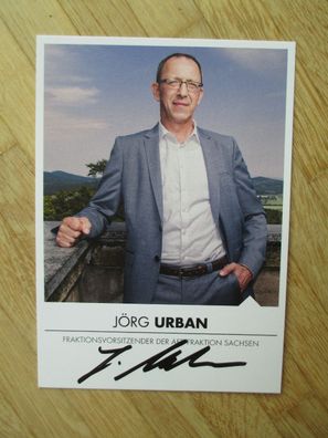Sachsen MdL AfD Politiker Jörg Urban - handsigniertes Autogramm!!!
