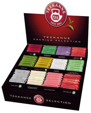 Teekanne Premium Selection Sortimentsbox, 12 Sorten à 15 Teebeutel, Teebeutel im