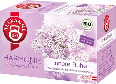 Teekanne Harmonie Bio Innere Ruhe, ausgleichende Kräuterteemischung, Teebeutel i