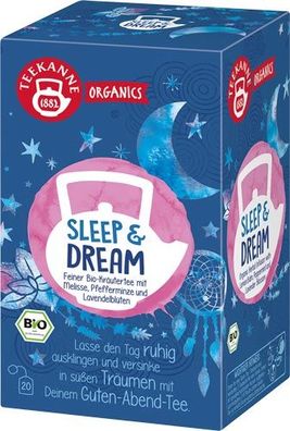 Teekanne Organics Sleep & Dream Bio-Kräutertee, Teebeutel im Kuvert