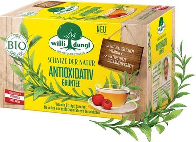 Willi Dungl Schätze der Natur Bio Antioxidativ, Bio-Grüntee, Teebeutel im Kuvert