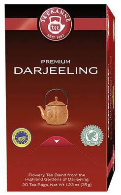 Teekanne Premium Darjeeling, Schwarztee, Teebeutel im Kuvert, 2. Entnahmefach/ di