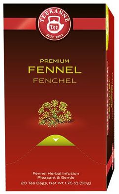 Teekanne Premium Fenchel, Kräutertee, Teebeutel im Kuvert, 2. Entnahmefach/ displ
