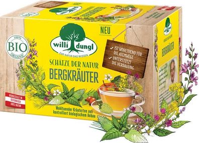 Willi Dungl Schätze der Natur Bio Bergkräuter, Bio-Kräutertee, Teebeutel im Kuve