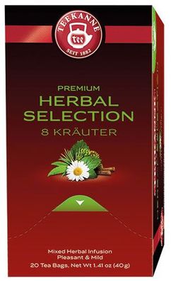 Teekanne Premium 8 Kräuter, Kräutertee, Teebeutel im Kuvert, 2. Entnahmefach/ dis