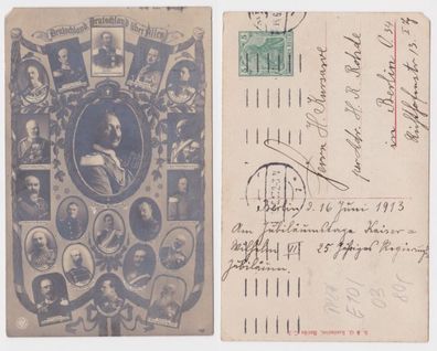 10216 DR Ganzsachen Postkarte PP27/ E10/3 Kaiser Wilhelm II usw. 1913