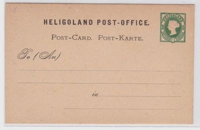 28566 Ganzsachen Postkarte P1 Altdeutschland Helgoland Prägedruck 3 Farthings