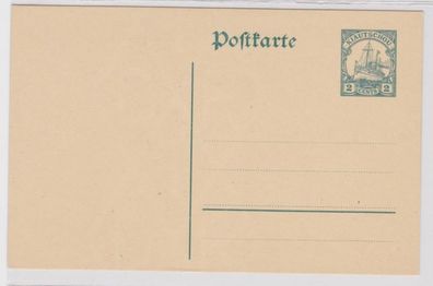 34871 DR Ganzsachen Postkarte P10 Deutsche Kolonien Kiautschou mit Wasserzeichen