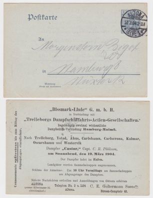 48360 Ganzsachen Postkarte P63X C.E. Goltermann Succs Börsen Comptoir Altona