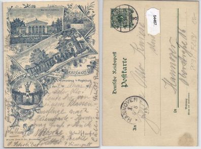 54467 DR Ganzsachen Postkarte PP9/ F289 Gruß aus dem Herrenkrug bei Magbeburg