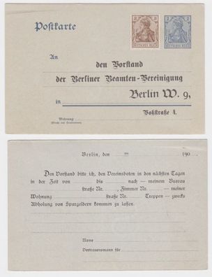 72340 Ganzsachen Postkarte P63X Vorstand der Berliner Beamten-Vereinigung Berlin