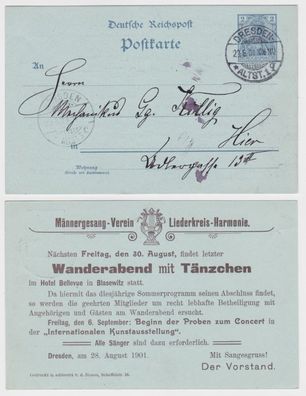 90297 Ganzsachen Postkarte P63Y Männergesangsverein Liederkreis-Harmonie Dresden