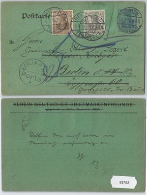 93793 Privat Ganzsachen Postkarte PP20/ B6 Berlin Verein dt. Briefmarkenfreunde