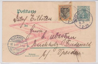 95954 DR Ganzsachen Postkarte P73 Groß-Lichterfelde nach Buchholz per Eilbote