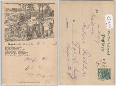 42084 DR Ganzsachen Postkarte PP9/ F218/020 Bastei (Sächs. Schweiz) 1893