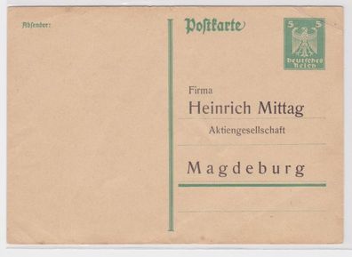 74968 DR Ganzsachen Postkarte P162 Zudruck Heinrich Mittag AG Magdeburg