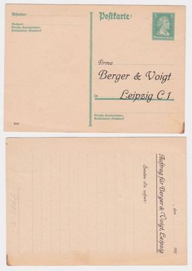 97020 DR Ganzsachen Postkarte P170 Zudruck Berger & Voigt Leipzig