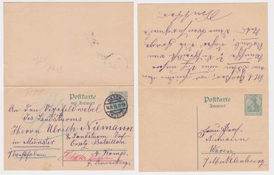 97187 DR Ganzsachen Postkarte P98 8. Landsturm-Infanterie-Ers.-Bataillon Höxter
