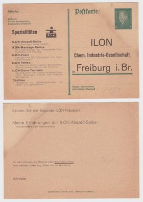 97875 DR Ganzsachen Postkarte P181 Zudruck ILON Chem. Industrie-Gesell. Freiburg