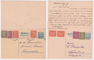 97921 Ganzsachen Postkarte P130/02 Nürnberg an die Eberswalder Kredit-Bank 1927
