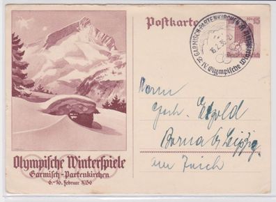 96439 Ganzsachen Postkarte P258 Olympische Winterspiele Garmisch-Partenkirchen