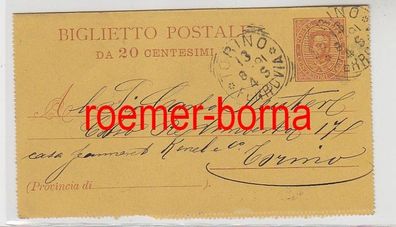 82426 Ganzsachen Postkarte Torino Italien 1891